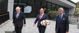 PM Boris Johnson, Ambassador Arkady Rzegocki and Councillor Ray Puddifoot at the Battle of Britain Bunker
