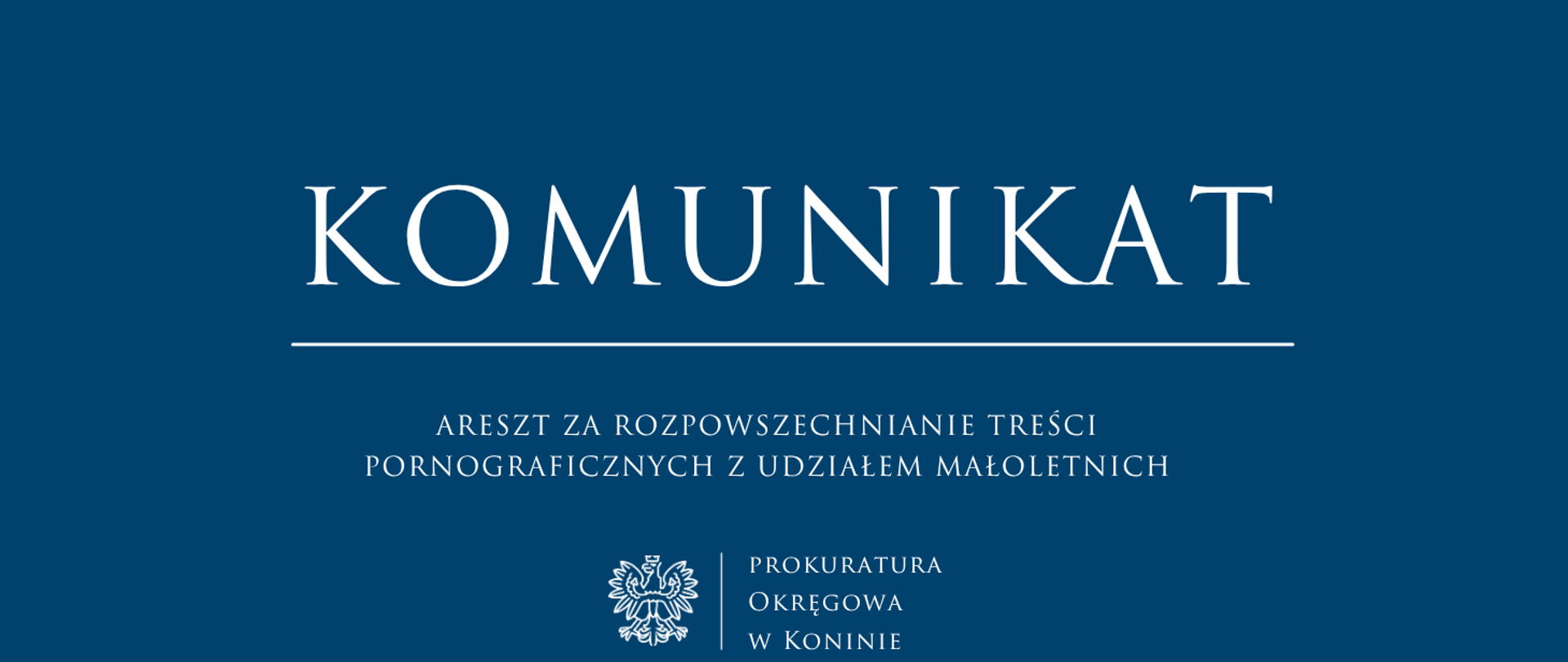 Komunikat areszt pornografia Koło V 2026