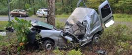 Śmiertelny wypadek samochodu osobowego marki CITROEN Berlingo w miejscowości Dąbrówka Leśna.