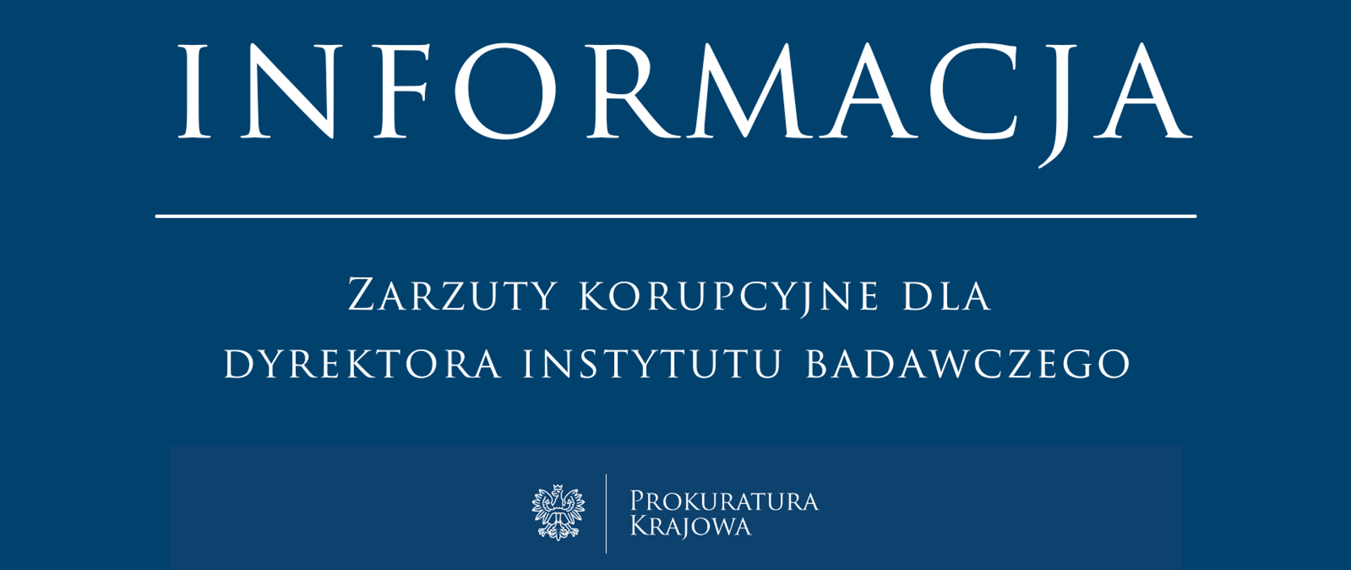 Zarzuty korupcyjne dla dyrektora instytutu badawczego
