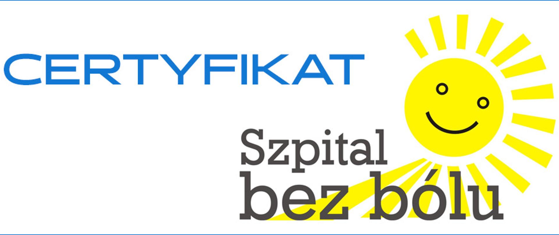 Certyfikat Szpital bez bólu