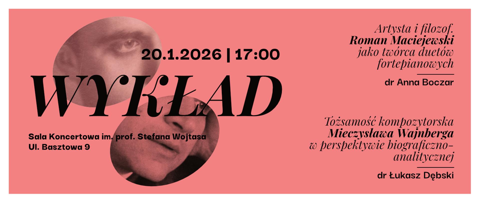Wykład 20.01.2026 różowy plakat 