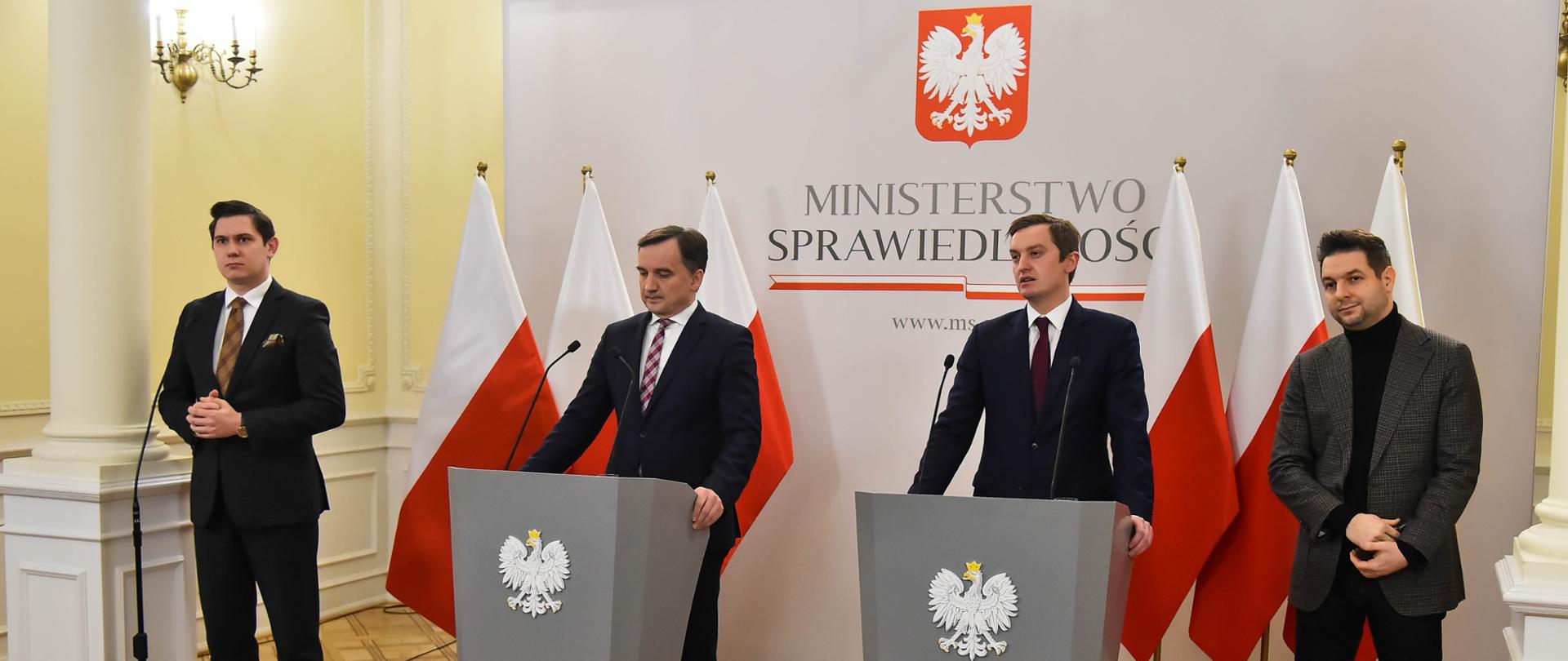 Konferencja prasowa w Ministerstwie Sprawiedliwości