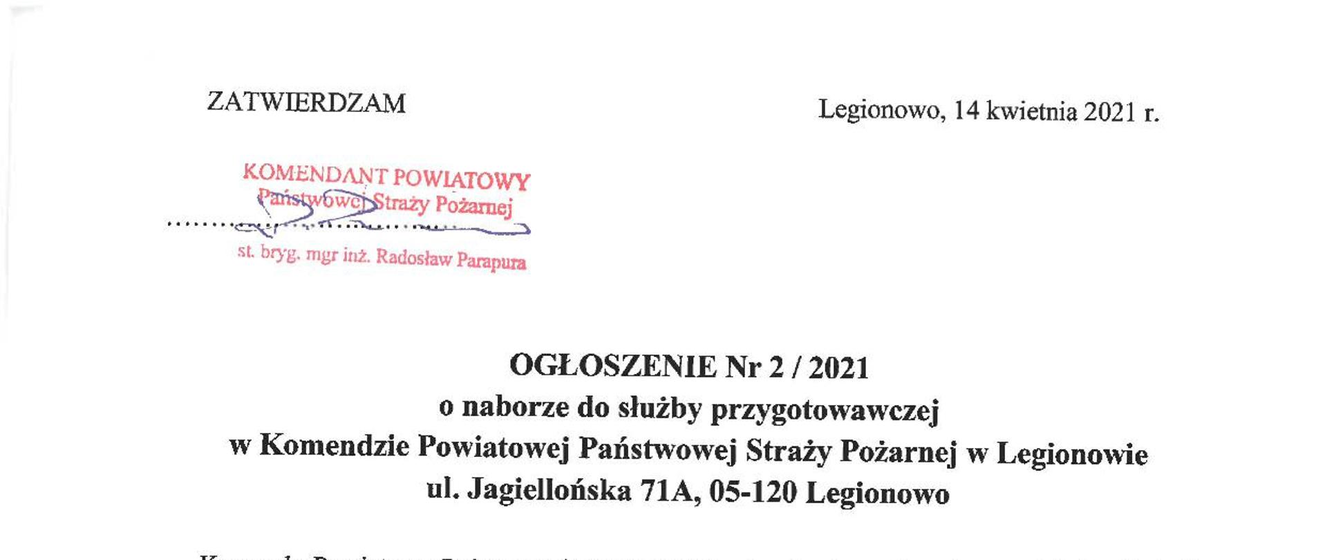 ogłoszenie o naborze na ratownika