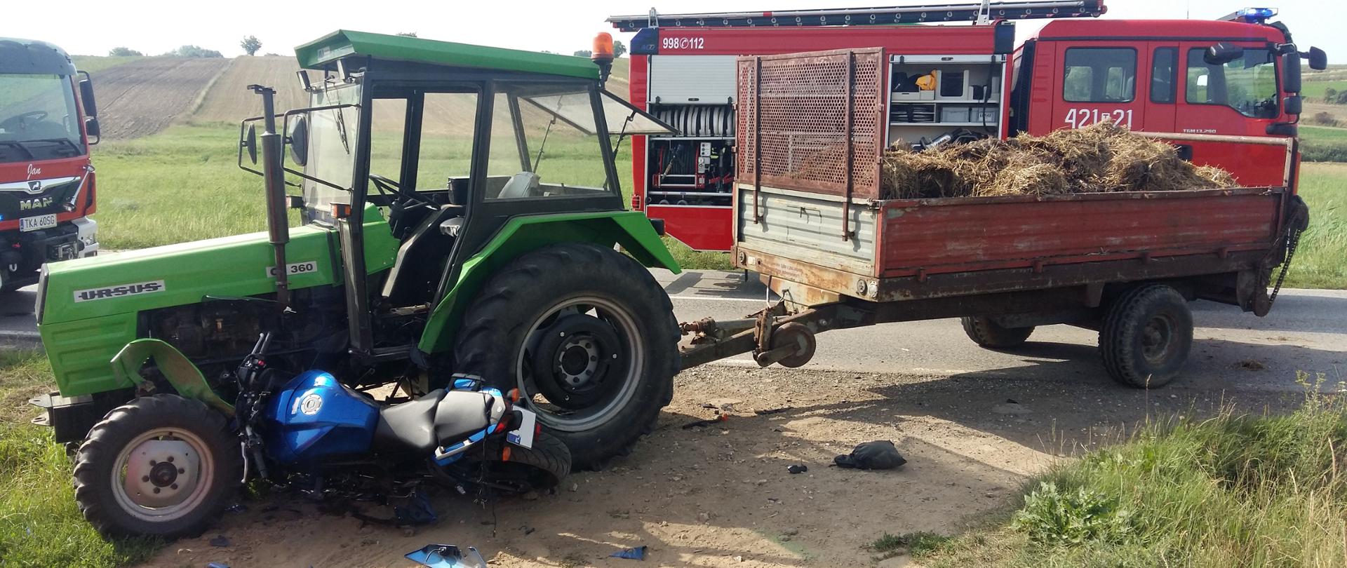 Wypadek drogowy w miejscowości Rosiejów