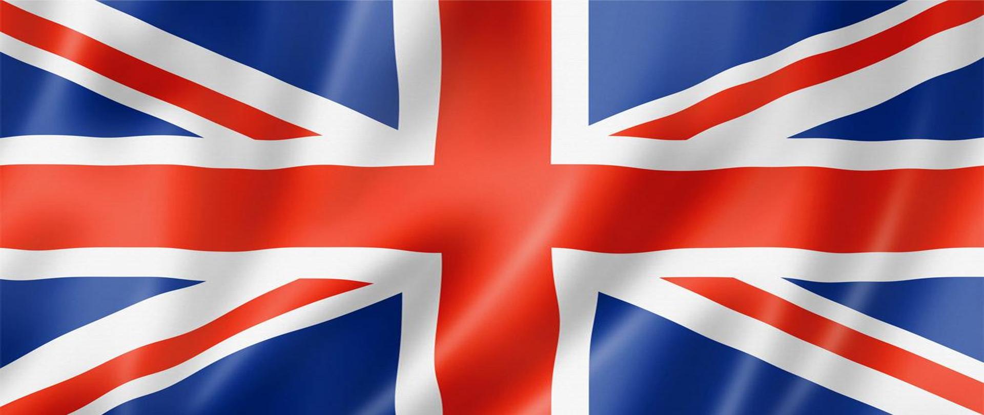 Flaga Wielkiej Brytanii.