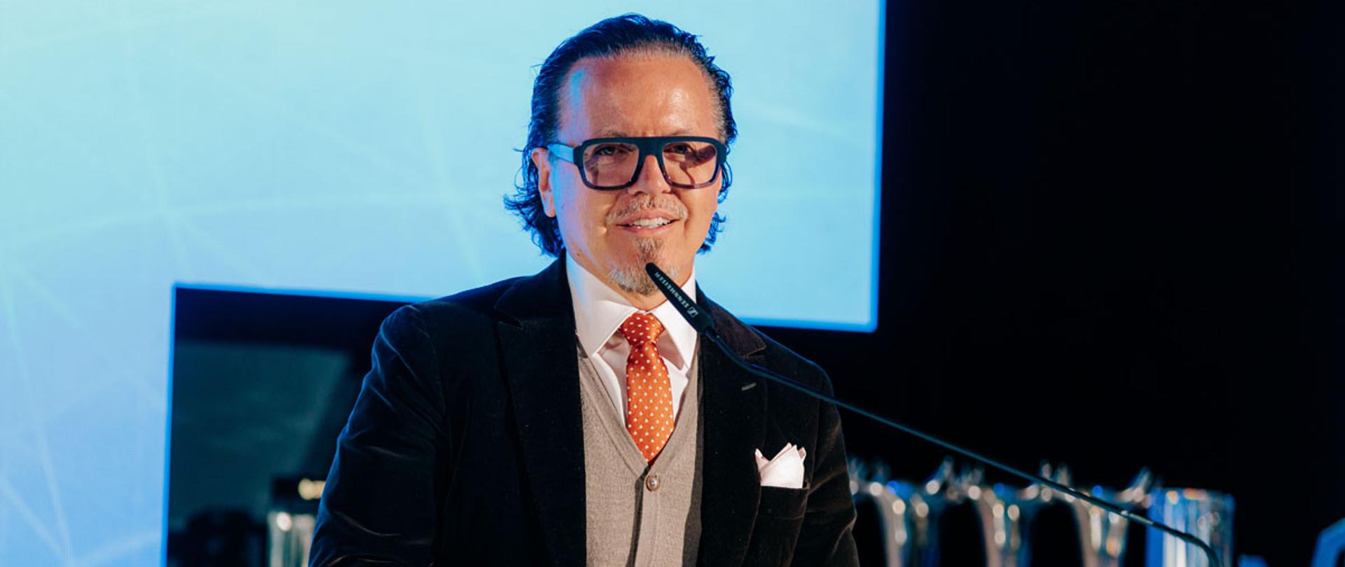 Fot. GPW. Minister Wojciech Balczun w trakcie przemówienia. 