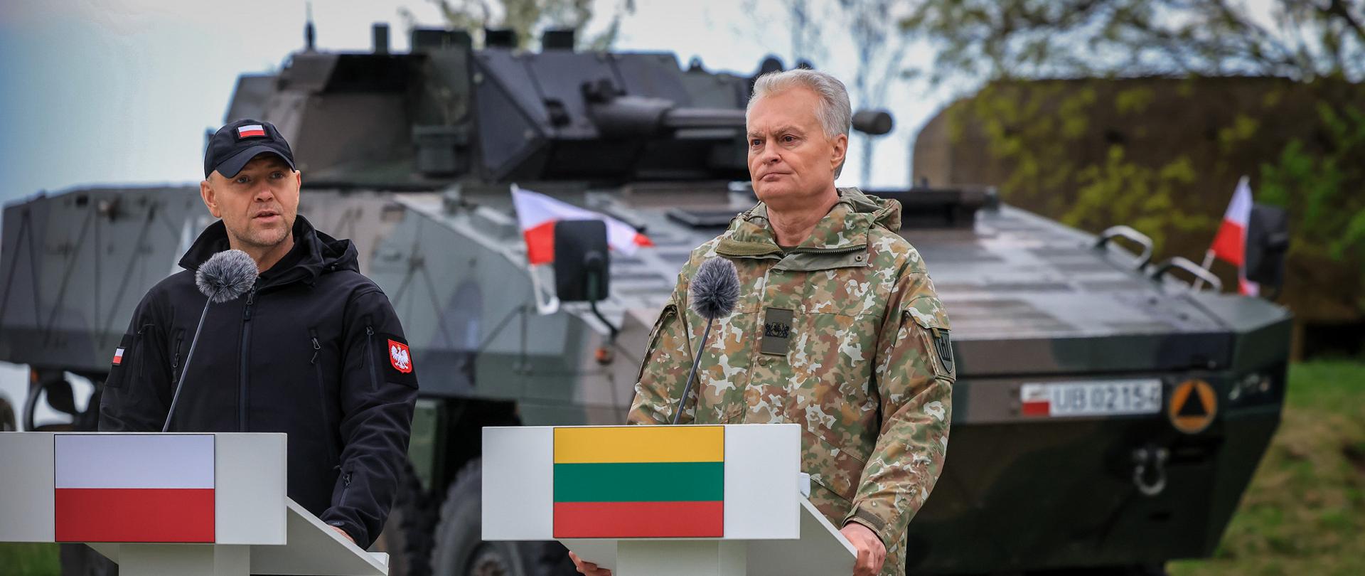 Konferencja prasowa Prezydentów Karola Nawrockiego i Gitanasa Nausėdy 