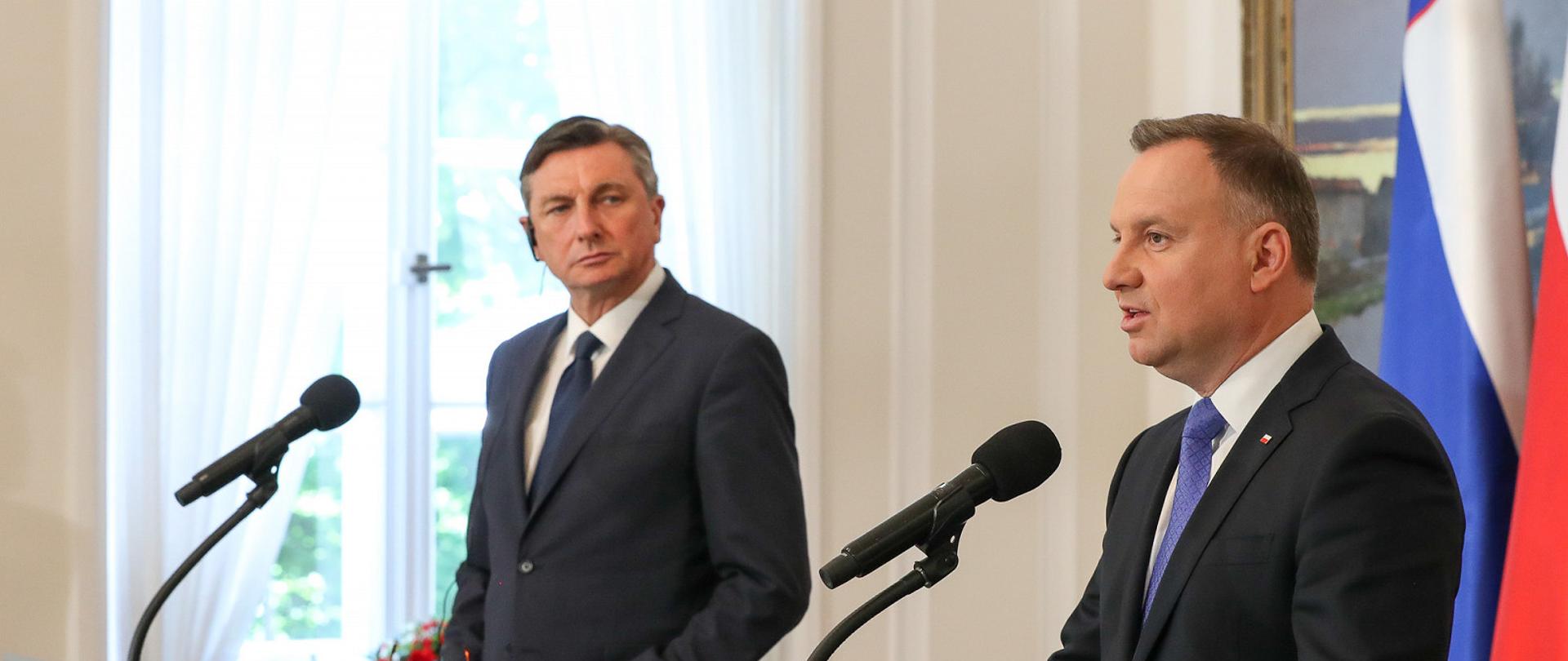 Prezydent RP Andrzej Duda i Prezydent RSI Borut Pahor