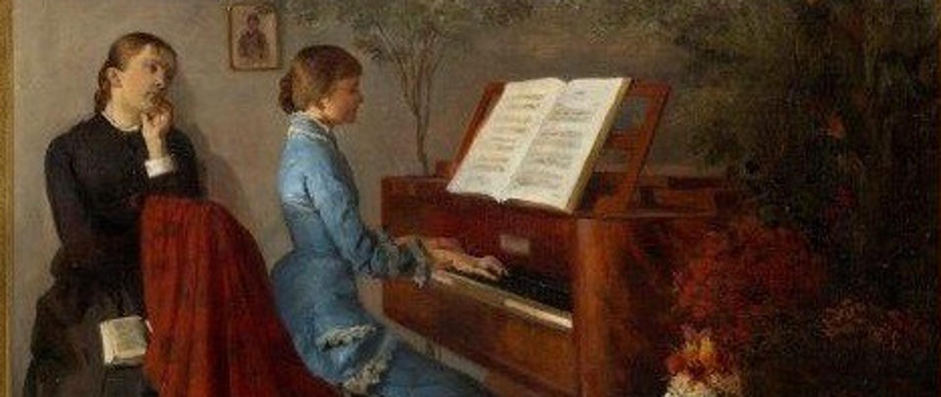 Utracony obraz „Przy fortepianie” Jacka Malczewskiego wrócił w 2020 r. do Muzeum Narodowego w Warszawie 