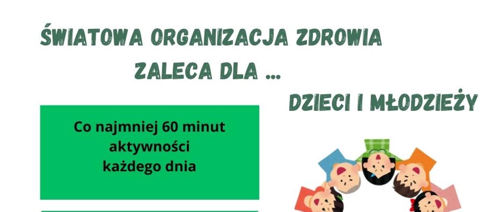 WHO zalecenia dzieci