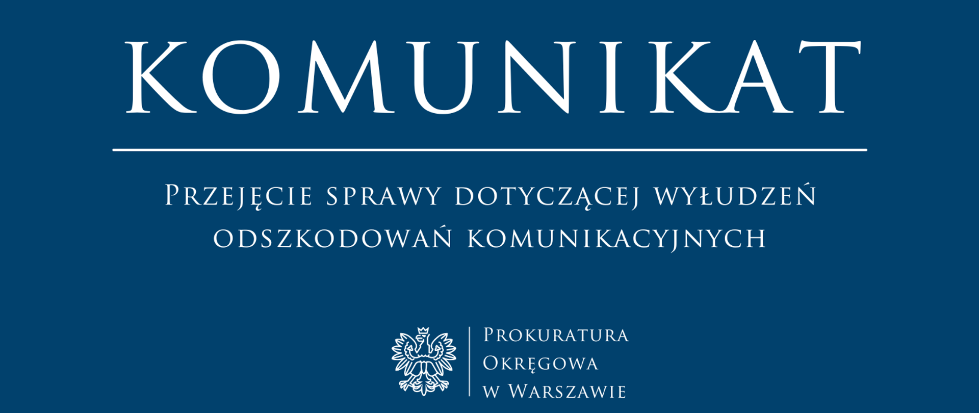 Przejęcie sprawy dotyczącej wyłudzeń odszkodowań komunikacyjnych