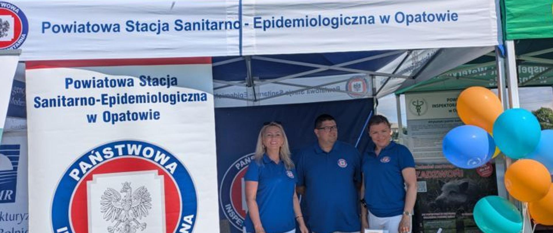 Stoisko edukacyjno-informacyjne PSSE w Opatowie na Święcie Chleba w Jacentowie