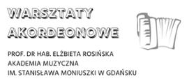 „Plakat wydarzenia pt. Warsztaty akordeonowe. U góry duży napis tytułowy oraz rysunek akordeonu. Poniżej informacja o prowadzącej: prof. dr hab. Elżbieta Rosińska z Akademii Muzycznej im. Stanisława Moniuszki w Gdańsku. Na środku harmonogram: 9:30–13:45 zajęcia indywidualne (Aula), 14:30–15:15 wykład „Zasady skutecznego ćwiczenia i zapamiętywania utworów”, 15:30–17:00 zajęcia indywidualne (sala 26). W tle ozdobne, falujące pięciolinie z nutami. Na dole informacja o miejscu: Państwowa Szkoła Muzyczna I i II st. w Pabianicach, 19 listopada 2025 r., ul. Grobelna 6, 95-200 Pabianice.”