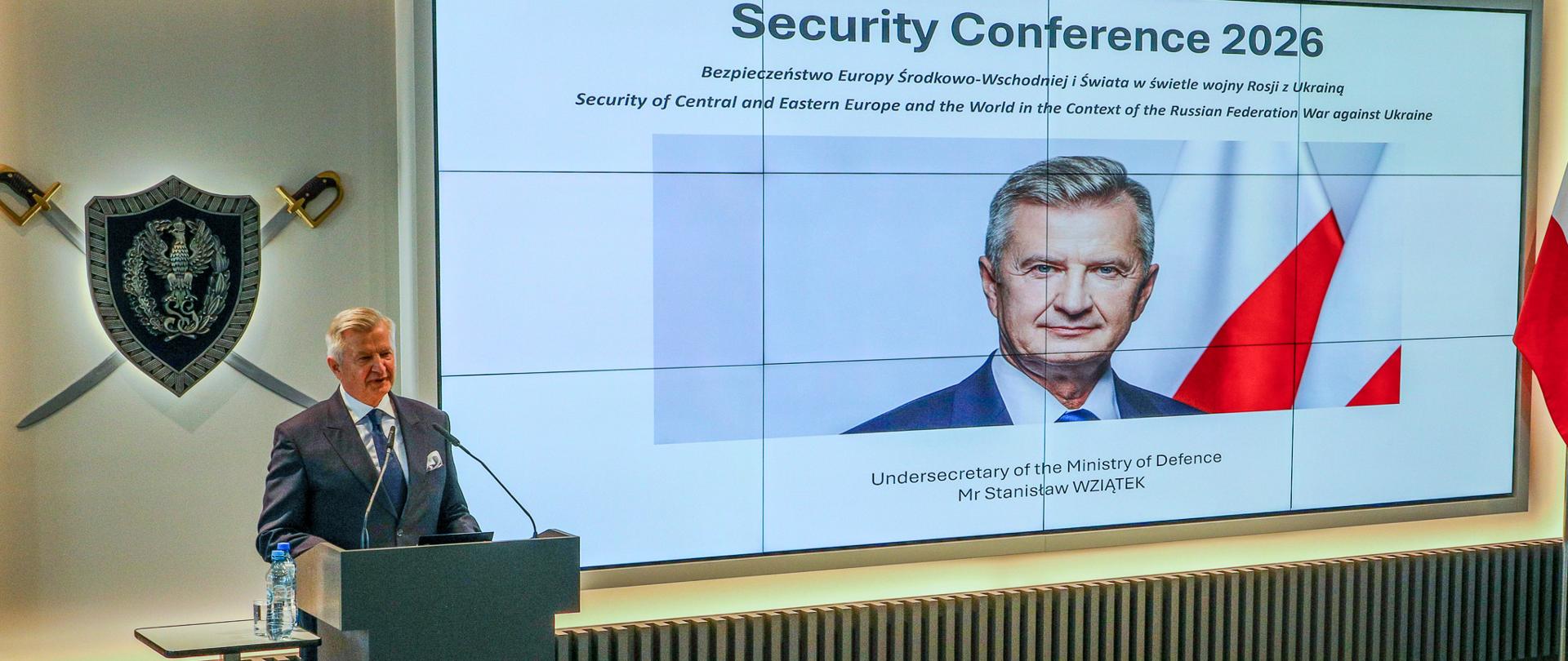 Wiceminister Stanisław Wziątek otworzył 22 kwietnia br. IV Międzynarodową Konferencję Naukową „Security Conference 2026”, która odbyła się w Akademii Sztuki Wojennej w Warszawie.