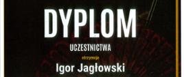 Dyplom uczestnictwa w IV edycji Międzynarodowego Festiwalu Gitarowego i Ogólnopolskiego Konkursu „Sonidos Latinos”, dedykowanego uczniom szkół muzycznych I i II stopnia. Dokument otrzymał Igor Jagłowski, uczeń Państwowej Szkoły Muzycznej I st. im. Emila Młynarskiego w Augustowie. Nauczycielem jest Małgorzata Łanczkowska. W dolnej części znajdują się podpisy członków jury, organizatora i dyrektora szkoły. Festiwal odbył się 18–19 maja 2026 r. w Działdowie.