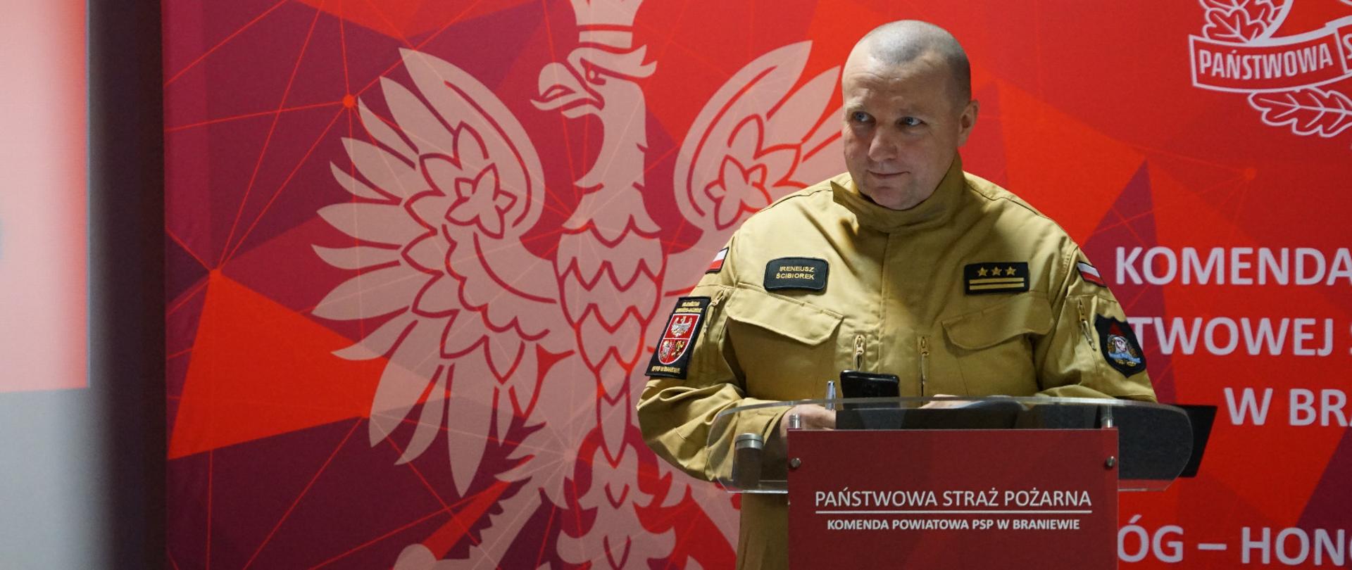 Komendant Powiatowy_PSP_w_Braniewie_stbryg_Ireneusz_Ścibiorek