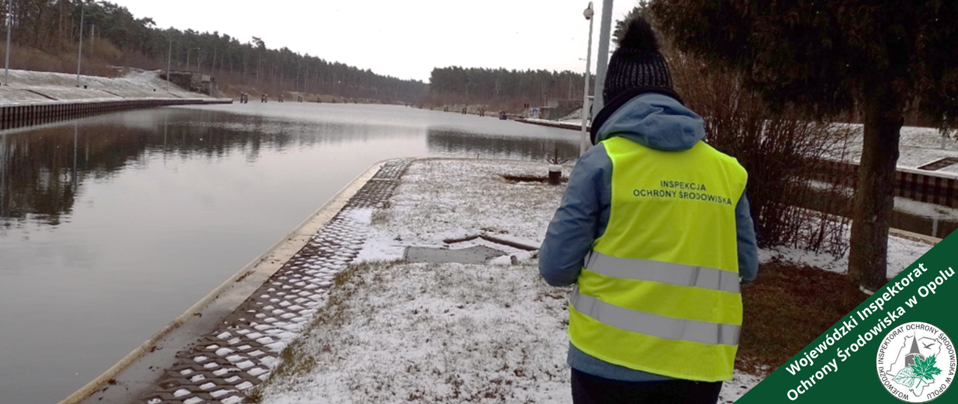 Lustracja wód powierzchniowych przy śluzie Kłodnica w Kędzierzynie-Koźlu (zdjęcie wykonane przez pracownika PGW Wód Polskich).