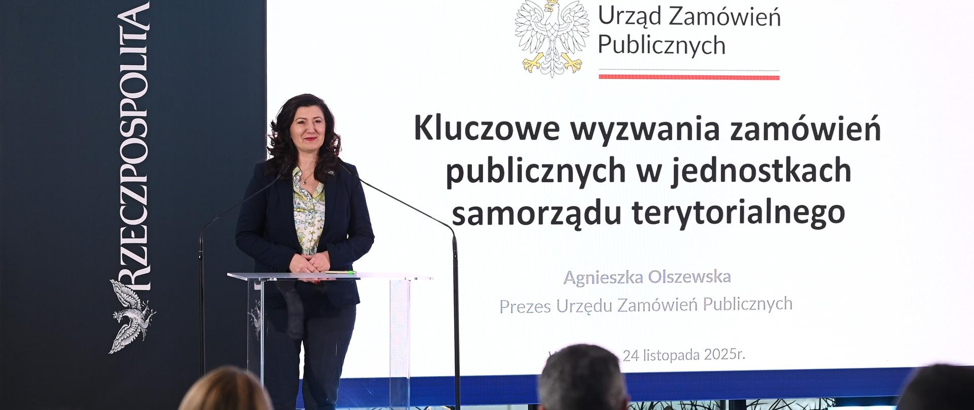Agnieszka Olszewska, Prezes UZP w trakcie Gali wręczenia nagród Rankingu Samorządów dziennika Rzeczpospolita, fot. Cezary Piwowarski