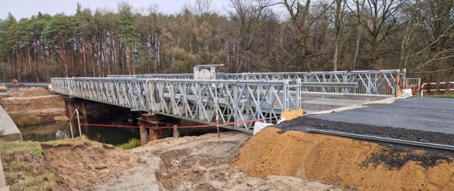 Most tymczasowy na rzece Mała Panew w ciągu DK45