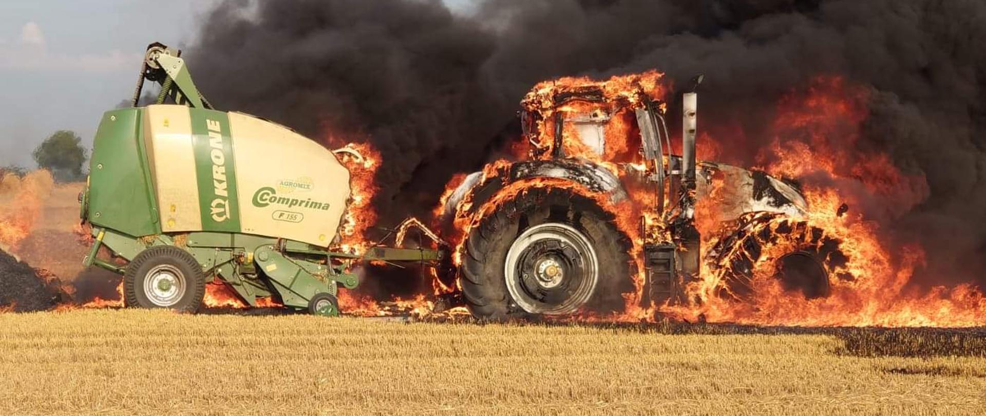 Pożar ciągnika