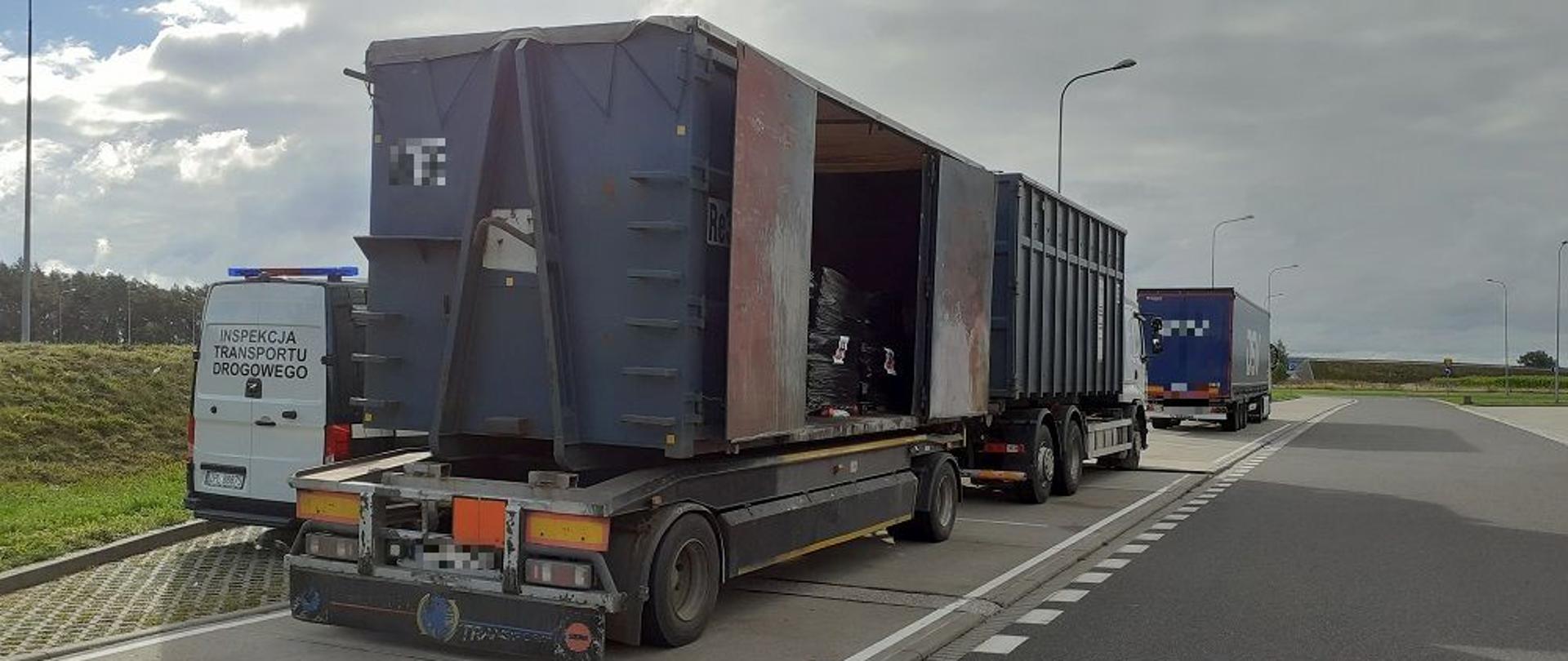 Samochód ciężarowy z przyczepą