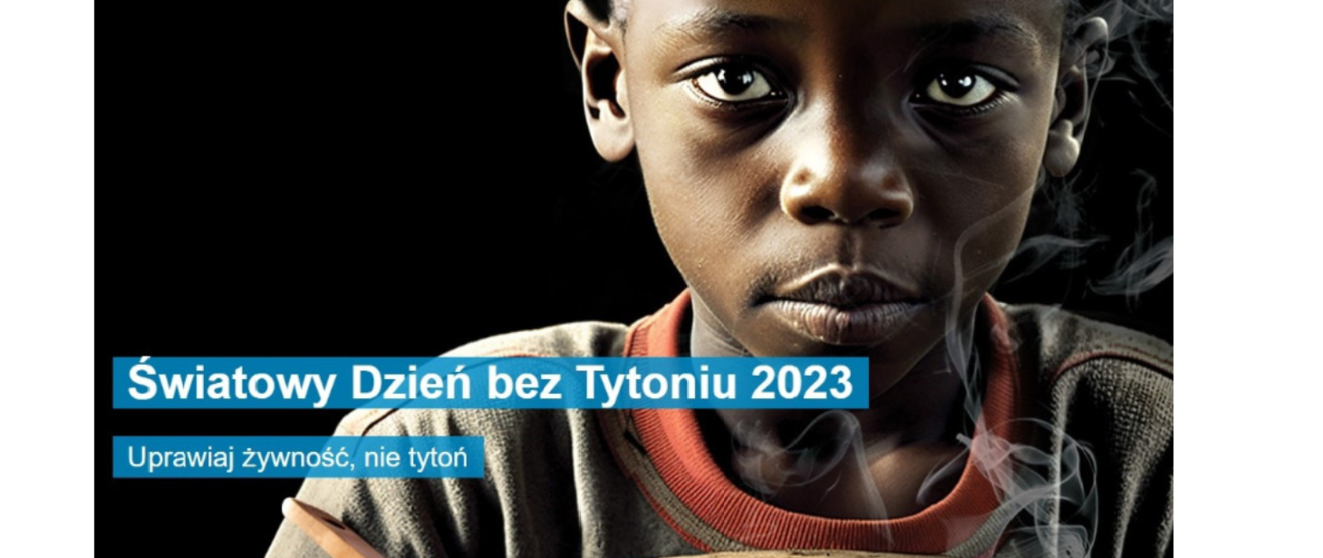 Dziecko, przed nim dym z papierosów