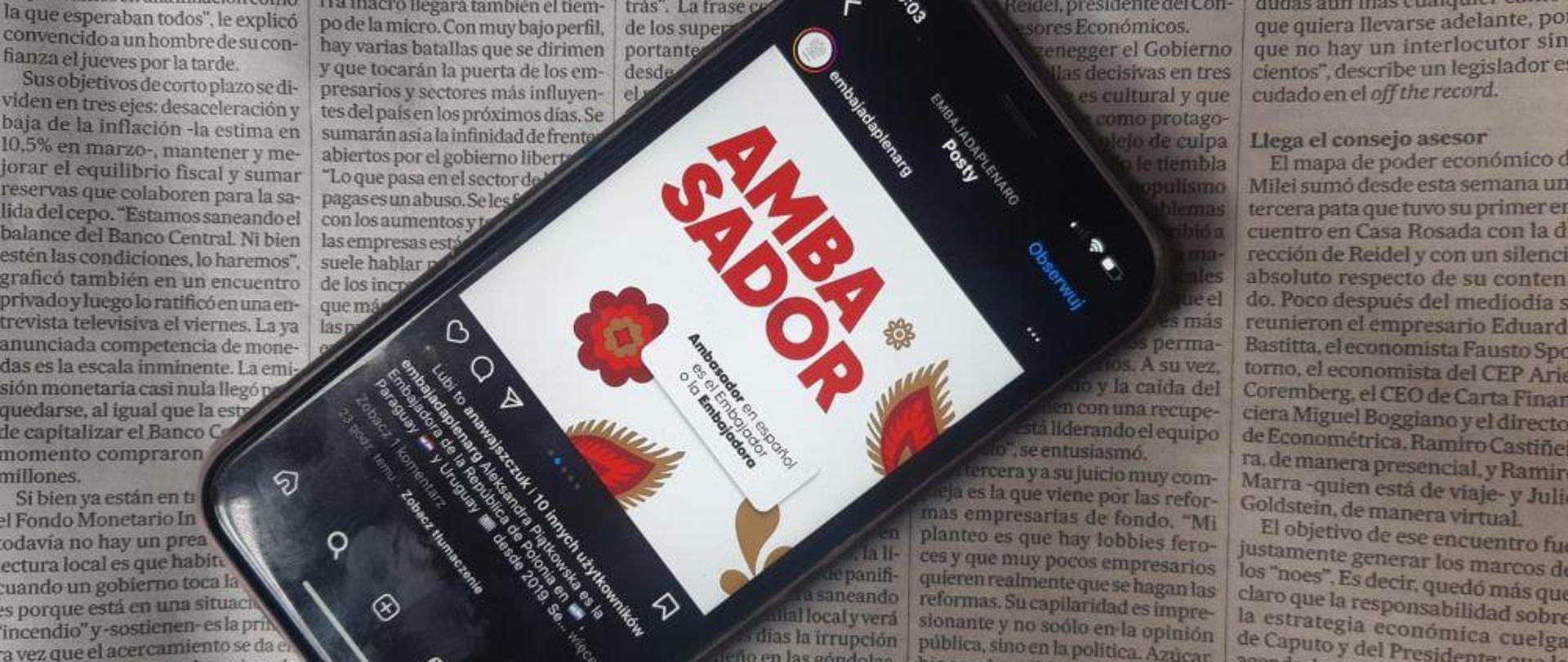 Hemos adquirido una nueva herramienta de comunicación - @embajadaPLenARG. La Embajada de Polonia en Buenos Aires quiere utilizar Instagram para actividades que forman la imagen de Polonia y los polacos en Argentina. 