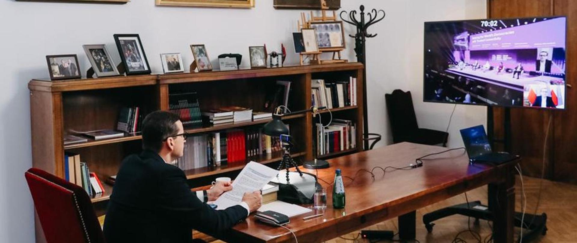 Premier Mateusz Morawiecki online na Szczycie Cyfrowym w Tallinnie 