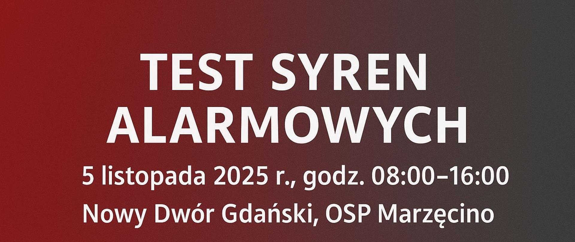 Test syren alarmowych
