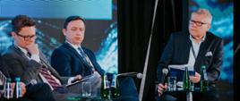 Dyskusja nad wykorzystaniem technologii jądrowej w transformacji energetycznej Polski z udziałem Prezesa PAA. Na zdjęciu widoczni paneliści.