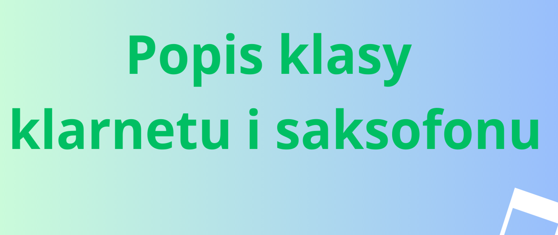 plakat na niebieskim tle, popis klasy klarnetu i saksofonu Pana Tomasza Huka, termin 23 marca 2023 r. o godz. 18:00, po lewej stronie postać kobiety grającej na saksofonie