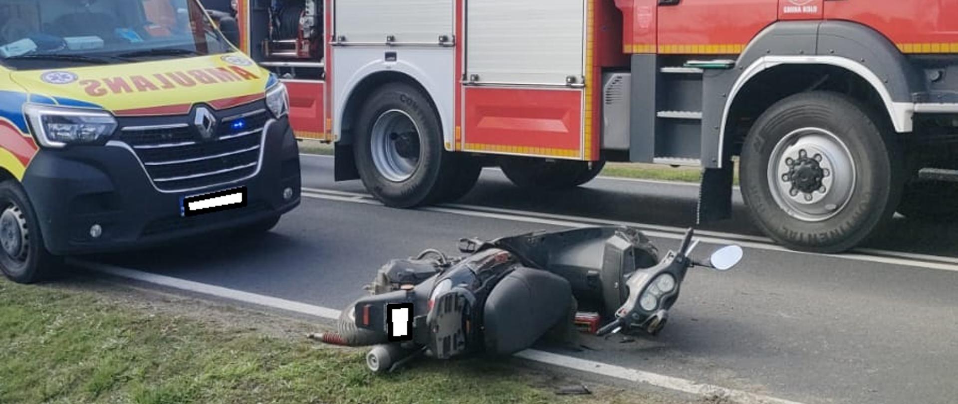 POTRĄCENIE SKUTERA PRZEZ SAMOCHÓD CIĘŻAROWY W MIEJSCOWOŚCI SOKOŁOWO