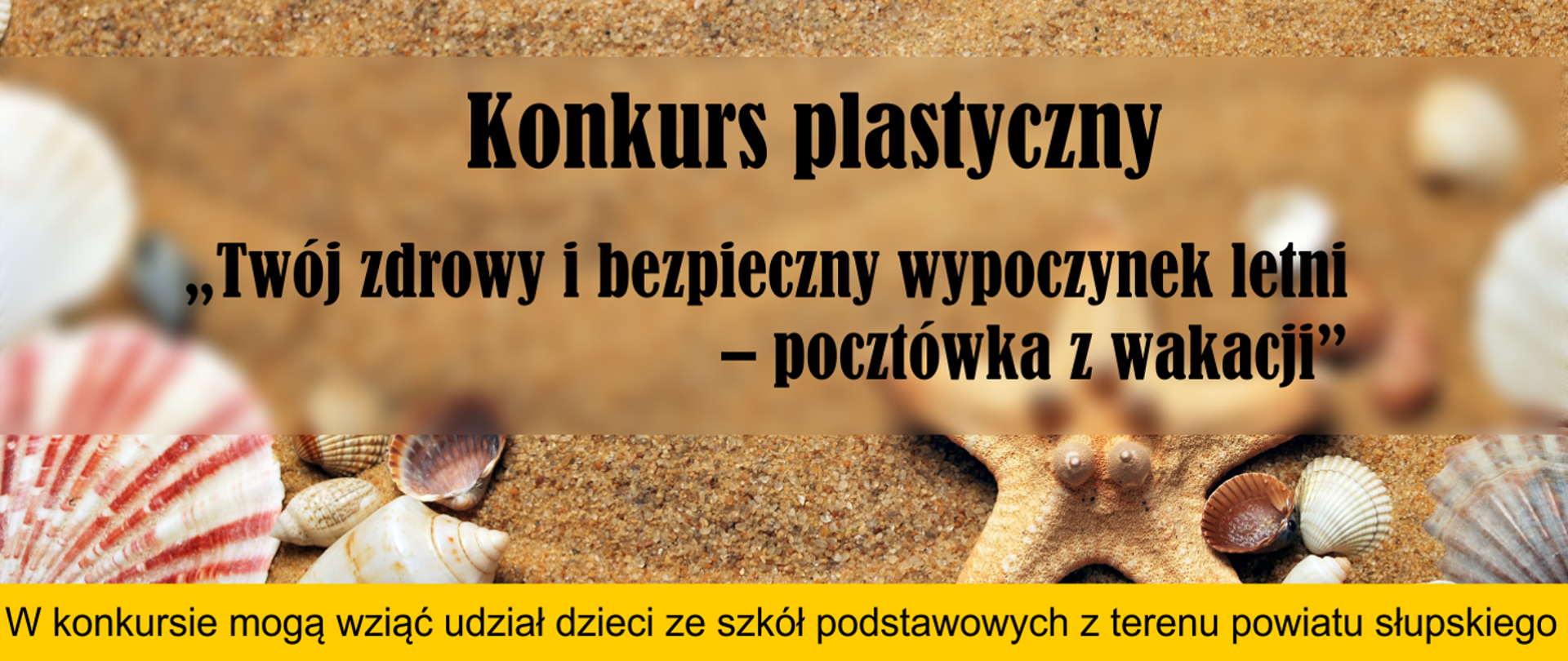 Plaża muszelki opis konkursu plastycznego.