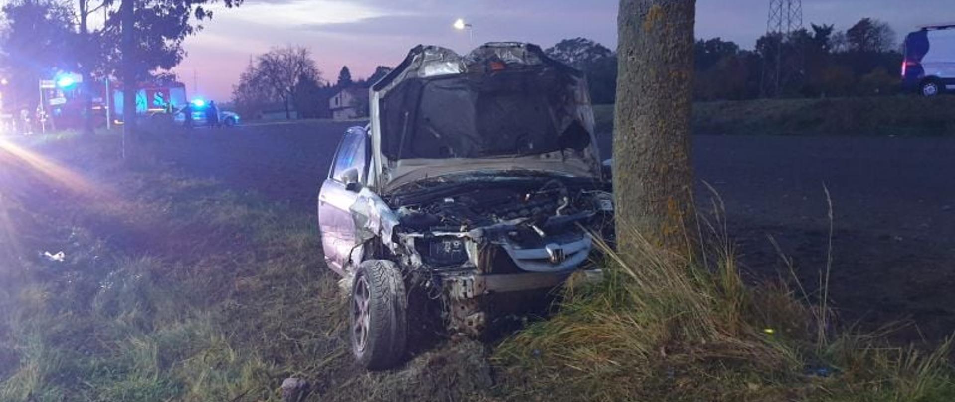 Wypadek drogowy w miejscowości Białęgi