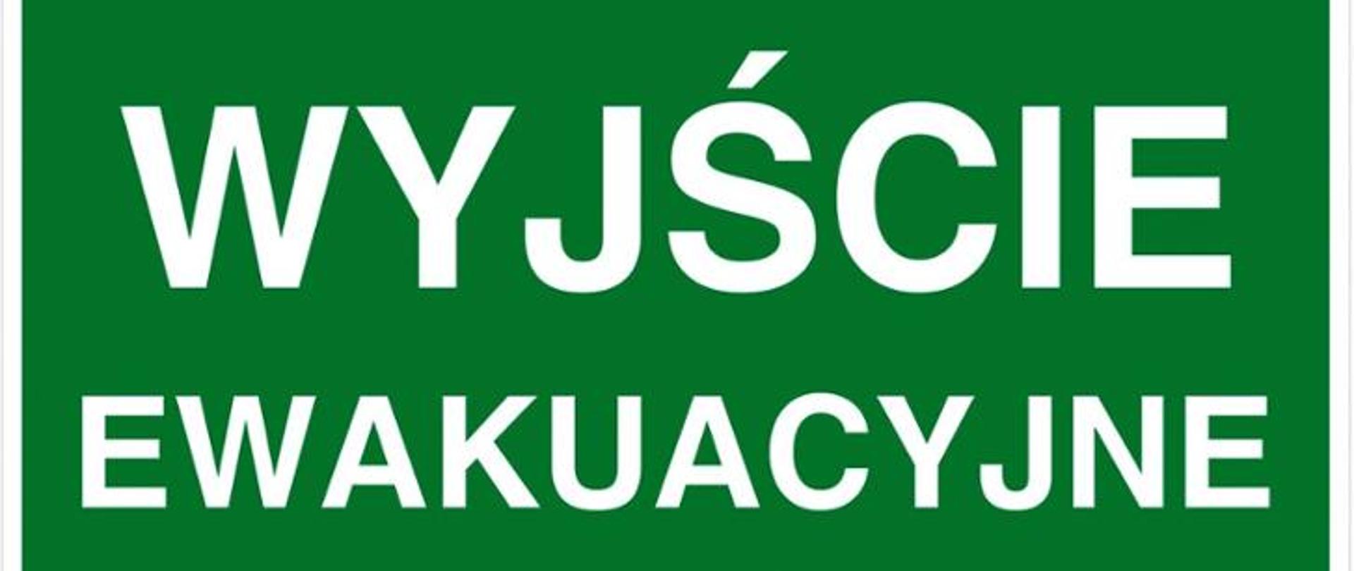 Znak wskazujący wyjście ewakuacyjne