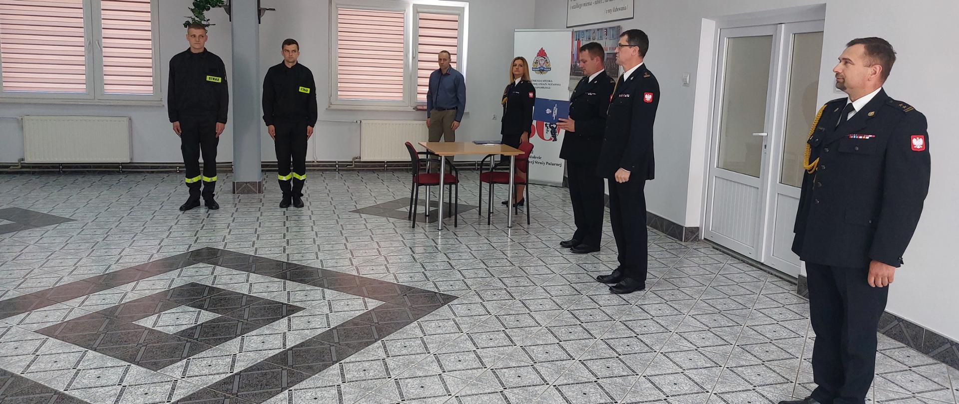 Uroczysta zbiórka na świetlicy KM PSP w Tarnobrzegu.