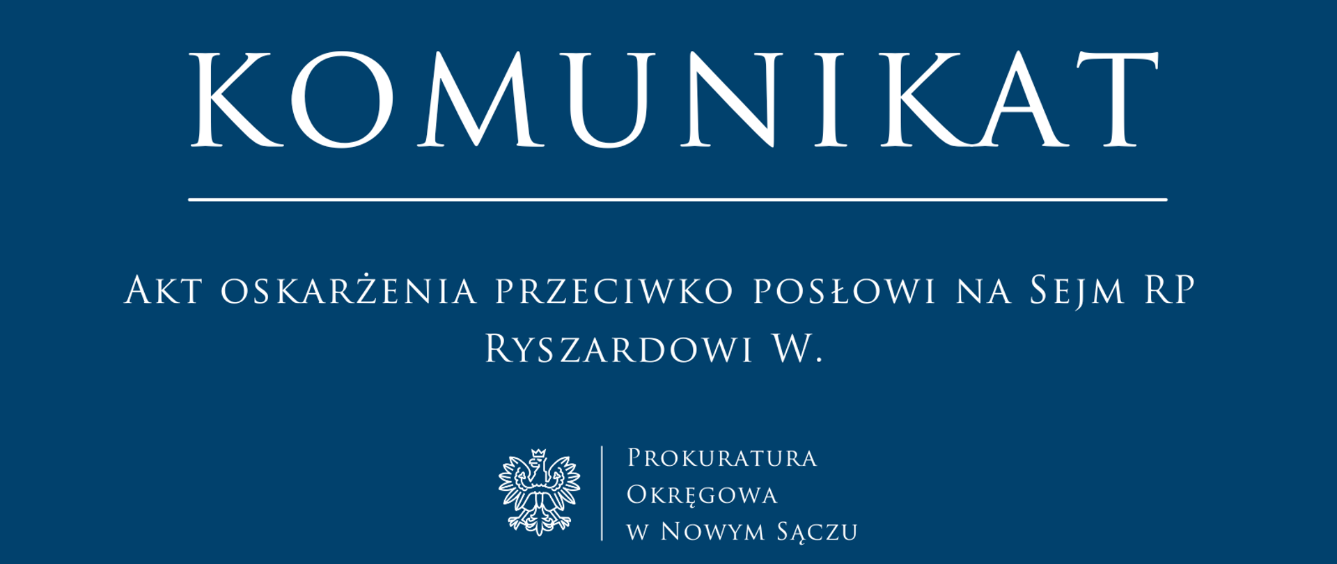 Akt oskarżenia przeciwko posłowi na Sejm RP Ryszardowi W. 