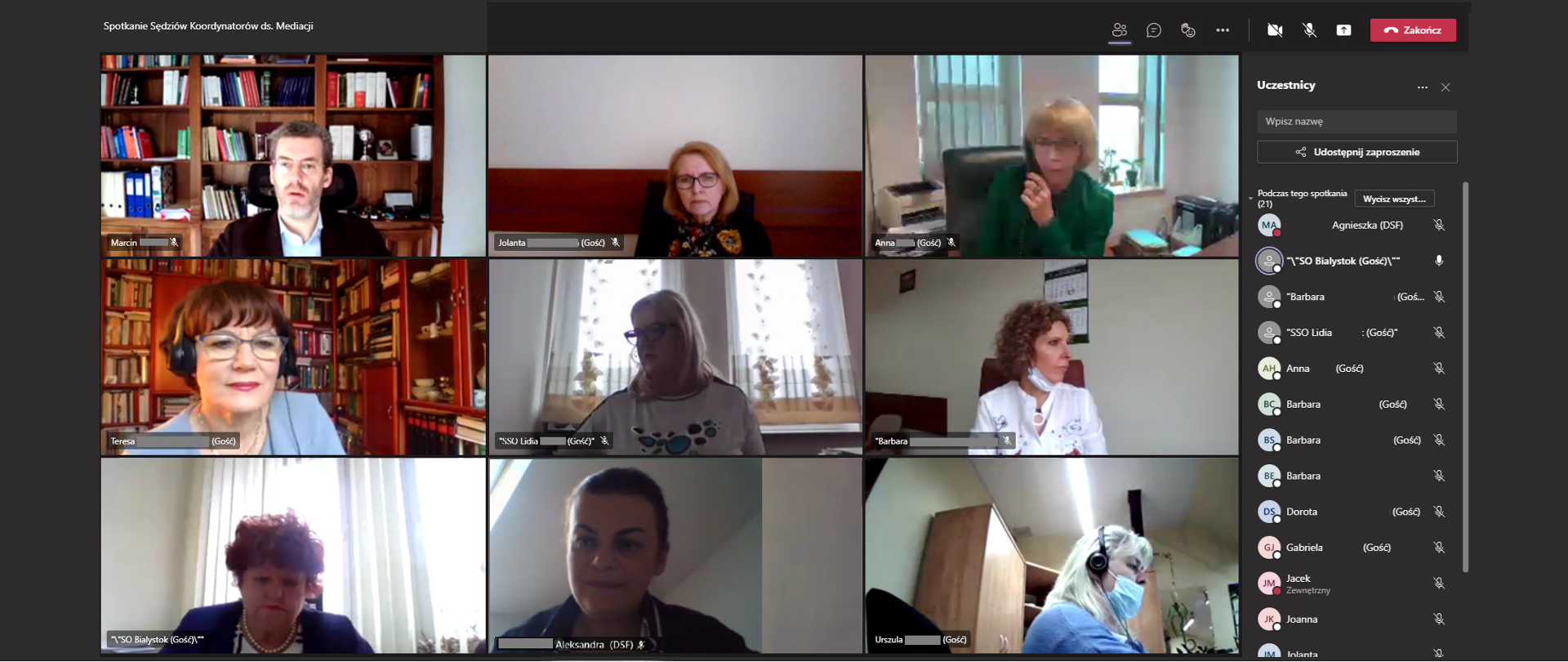 Spotkanie sędziów koordynatorów ds. mediacji