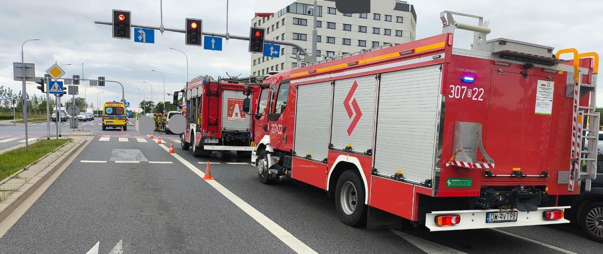 Wypadek na skrzyżowaniu ulic Rdestowej i Granicznej