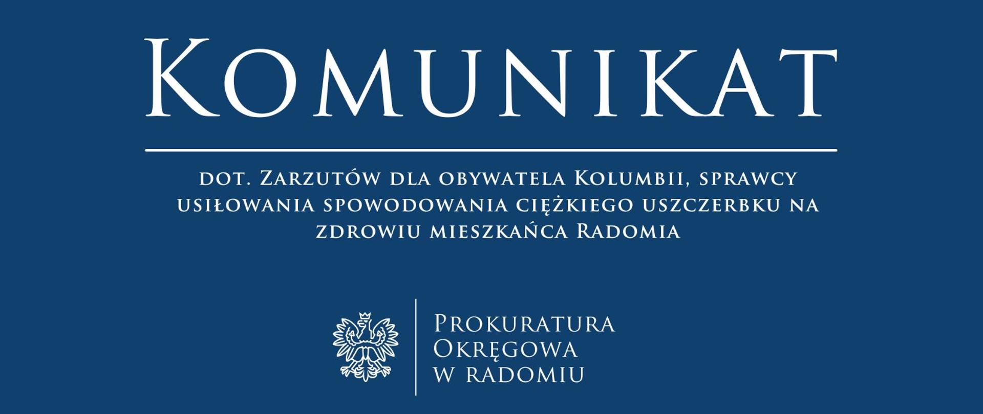 Zarzuty dla Kolumbijczyka