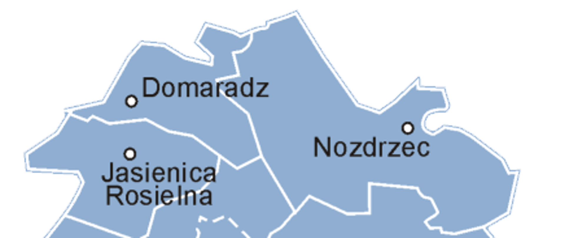 Mapa powiatu brzozowskiego