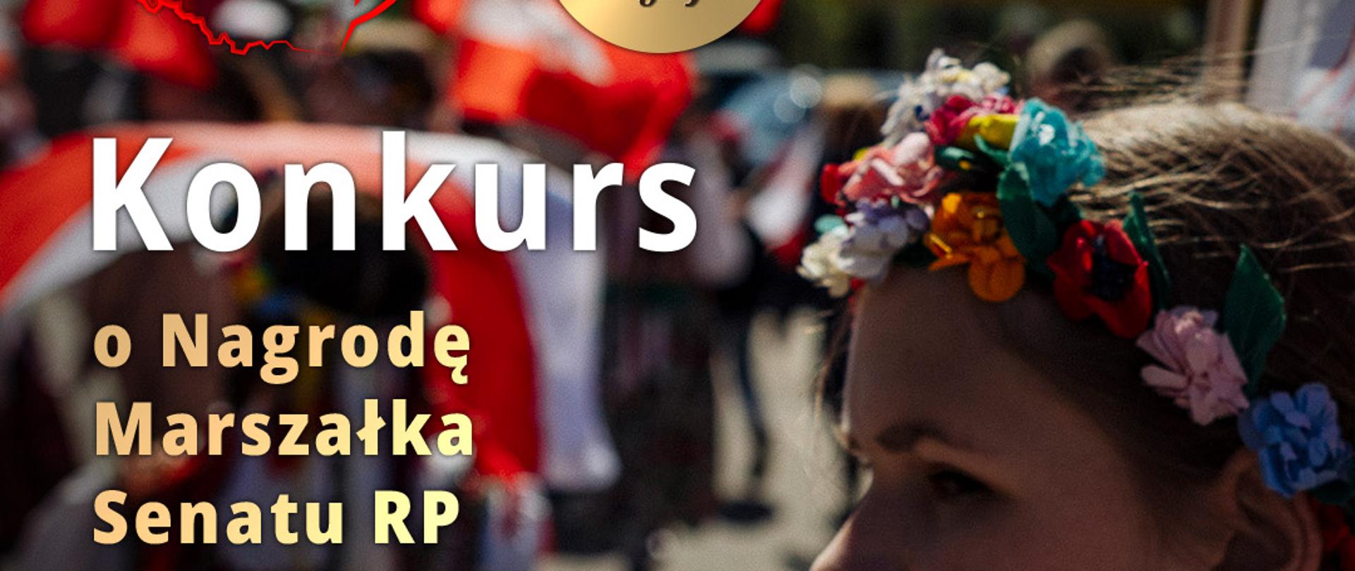 Plakat dla 20 edycji Konkursu o Nagrodę Marszałka Senatu RP dla dziennikarzy polskich i polonijnych pt. „ Polska tożsamość na emigracji. Między integracją a pamięcią”. Plakat przedstawia młodą kobietę w polskim stroju ludowym, logo oraz nazwę konkursu, a także logo TVP Polonia.