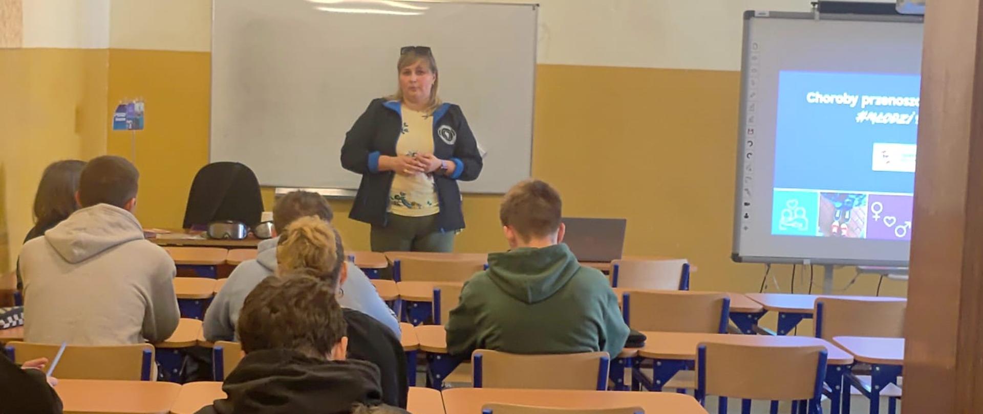 Zajęcia profilaktyczne dla uczniów w Zespole Szkół Techniczno-Usługowych im. Jana Pawła II w Tarnowskich Górach