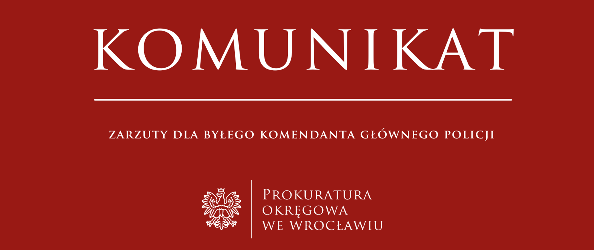 Zarzuty dla byłego Komendanta Głównego Policji. 