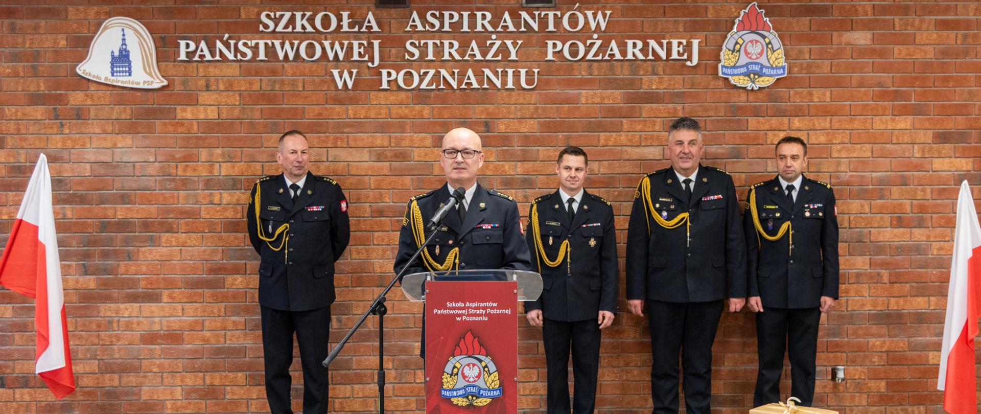 Uroczysta zbiórka z okazji zdania obowiązków Zastępcy Komendanta Szkoły Aspirantów PSP w Poznaniu