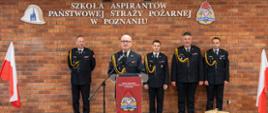 Uroczysta zbiórka z okazji zdania obowiązków Zastępcy Komendanta Szkoły Aspirantów PSP w Poznaniu