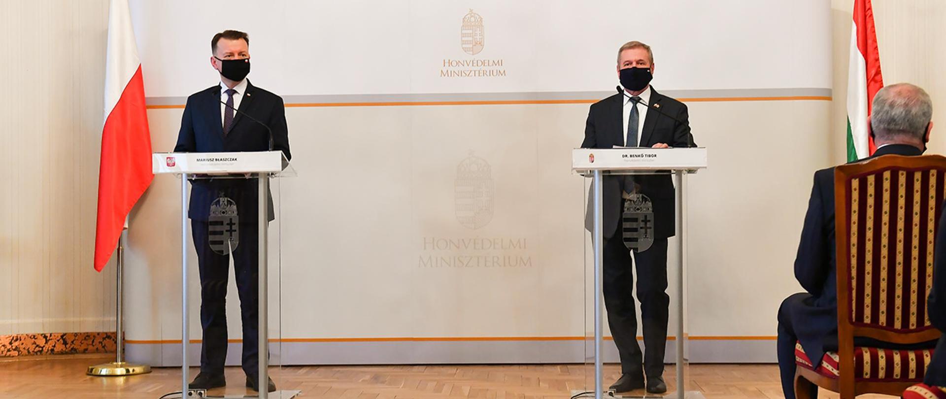 Minister Obrony Narodowej Mariusz Błaszczak i Minister Obrony Węgier Tibor Benkő