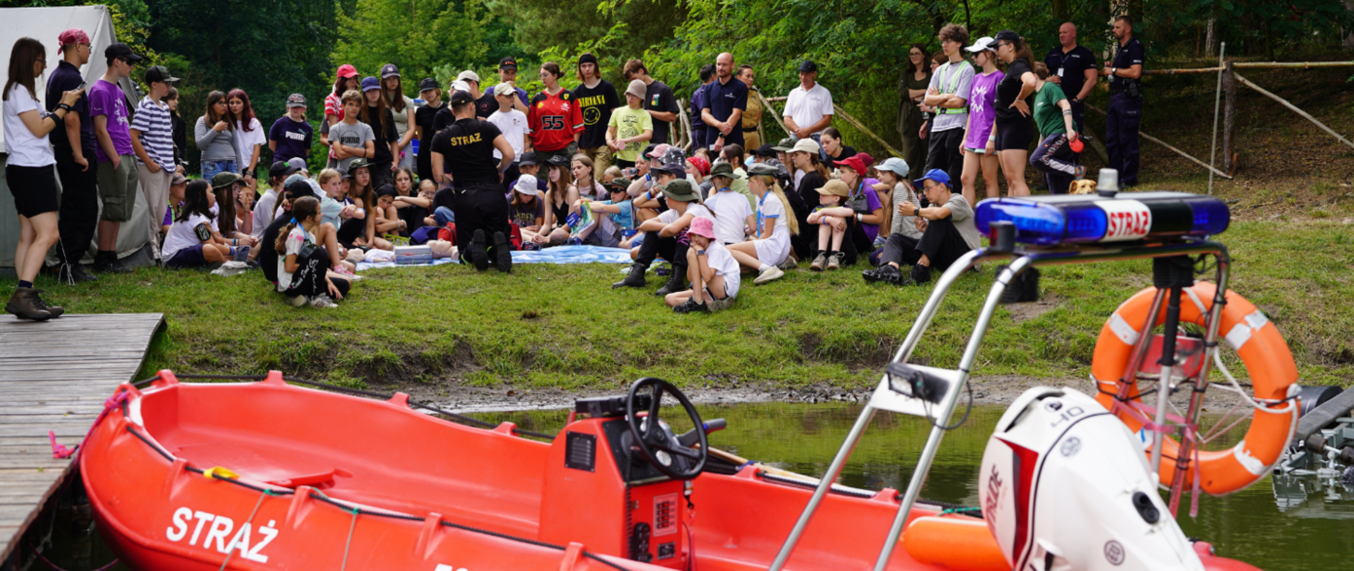 Spotkanie edukacyjne z uczestnikami obozu harcerskiego w Kaplinie