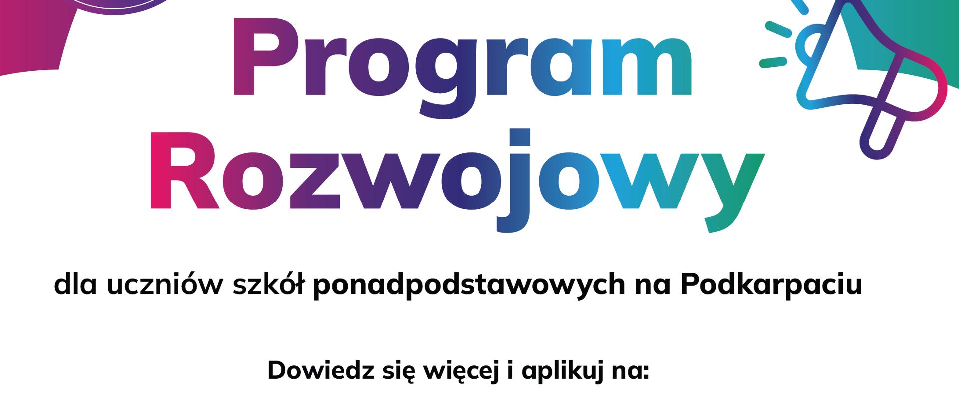 plakat Dream Up grupa ludzi patrząca w jedną stronę na górze napis Program rozwojowy